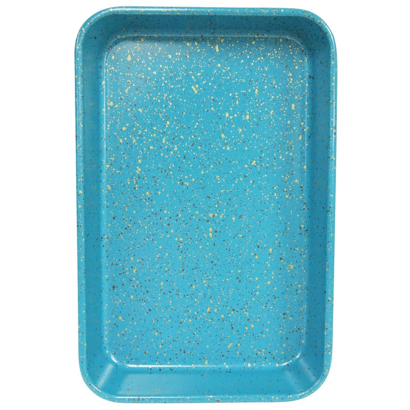 casaWare Toaster Oven Baking Pan 7 x 11-inch Ceramic Coated Non-Stick (Blue Granite) - Image 2